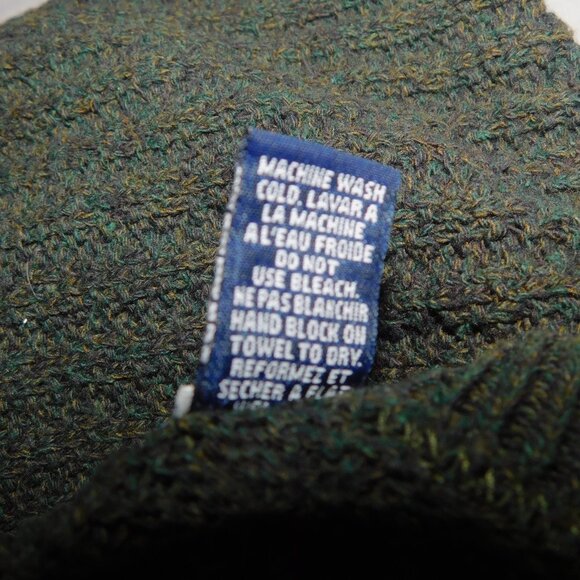 VTG Bill Blass Sweater Mens XL Green Knit Grandpa Henley Fisherman 90s Y2K USA - Picture 6 of 10